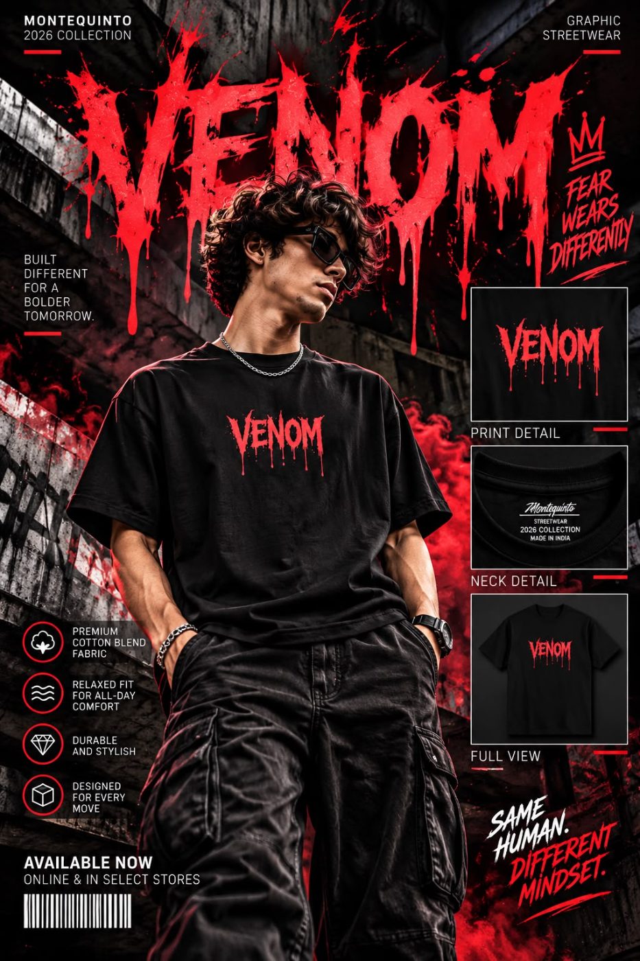 FRONT AND BACK PRINT OVERSIZED T-SHIRT