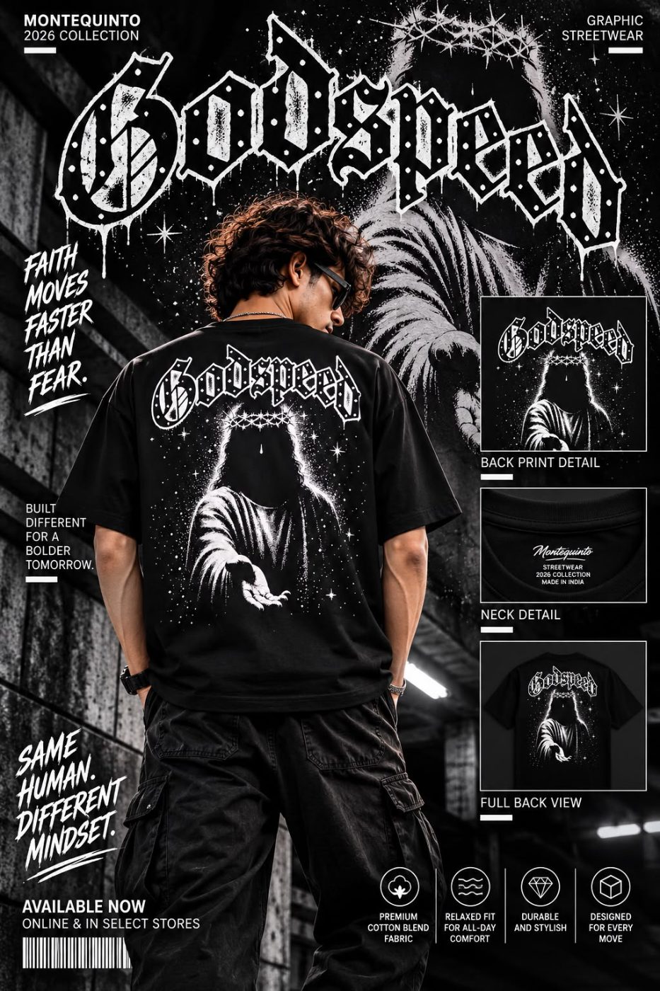 FRONT AND BACK PRINT OVERSIZED T-SHIRT