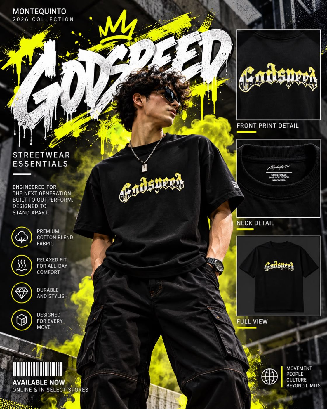 FRONT AND BACK PRINT OVERSIZED T-SHIRT