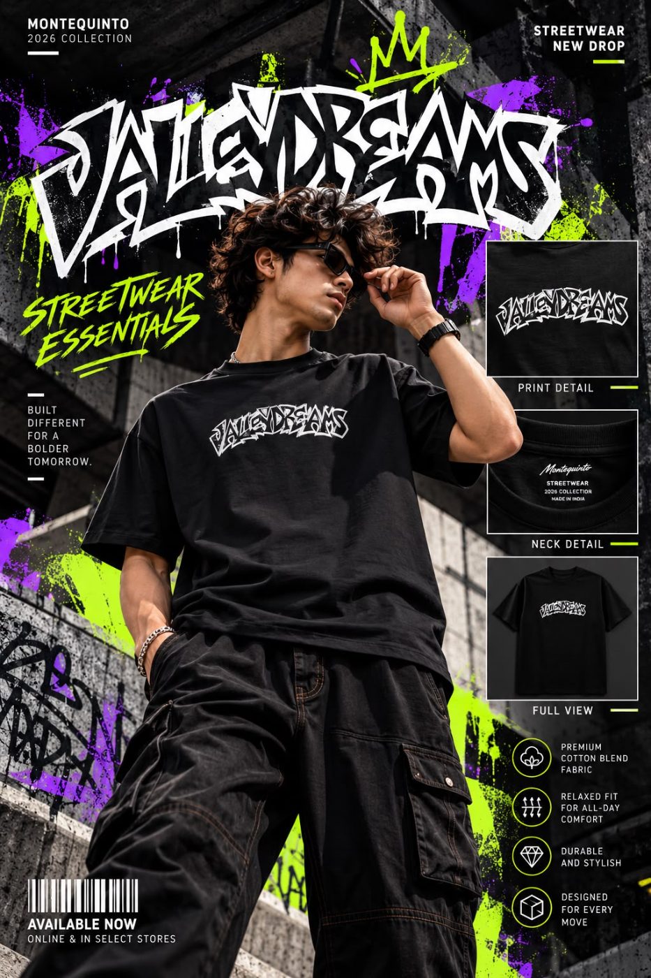 FRONT AND BACK PRINT OVERSIZED T-SHIRT