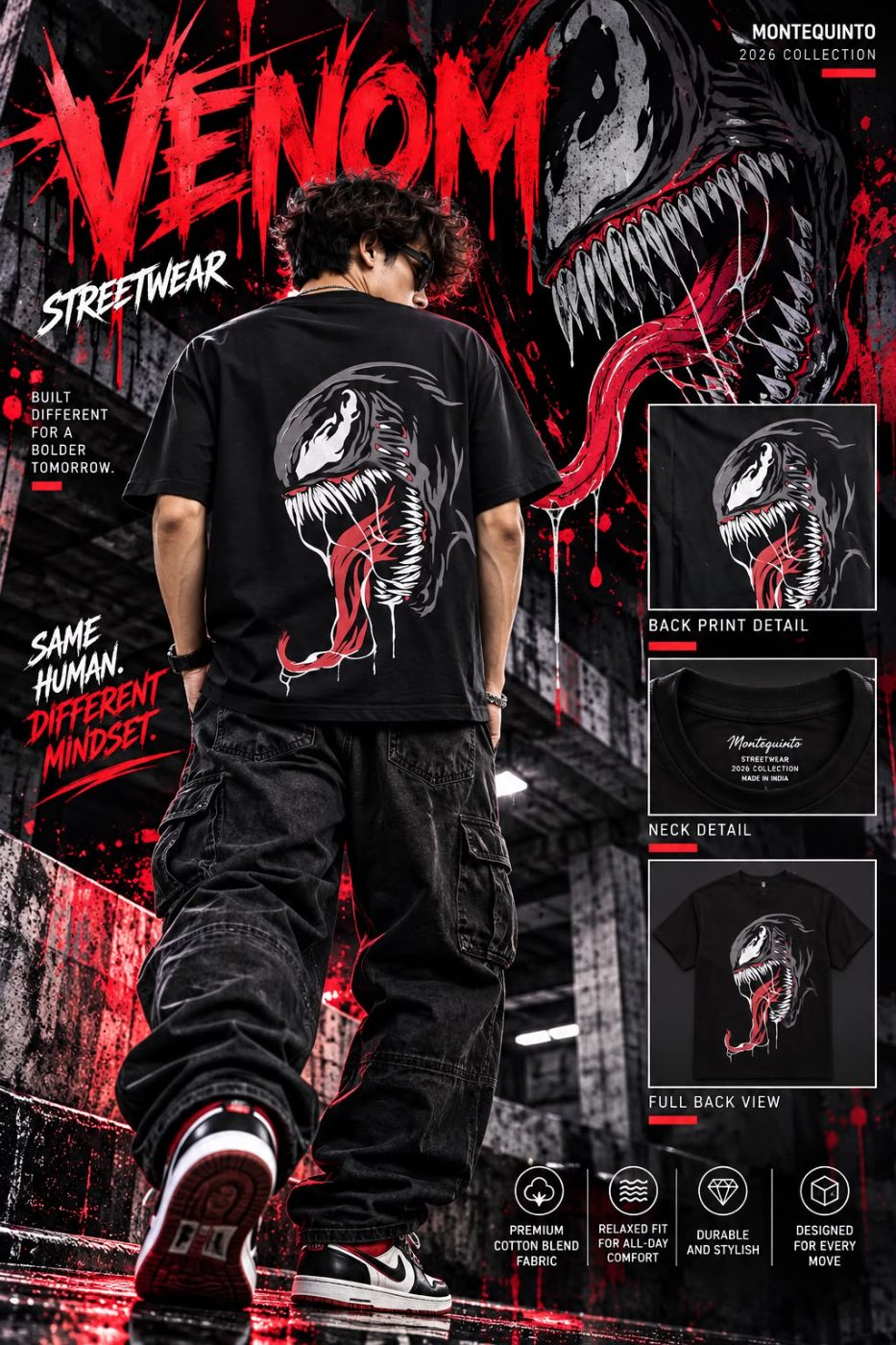 FRONT AND BACK PRINT OVERSIZED T-SHIRT