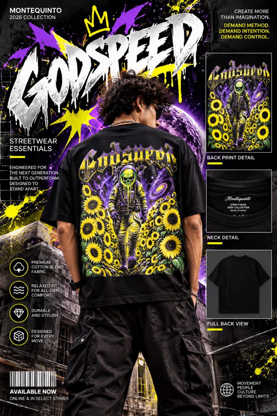 FRONT AND BACK PRINT OVERSIZED T-SHIRT