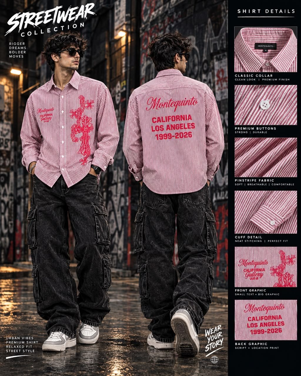 OVERSIZED FRONT AND BACK PRINT FULL SLEEVES SHIRT