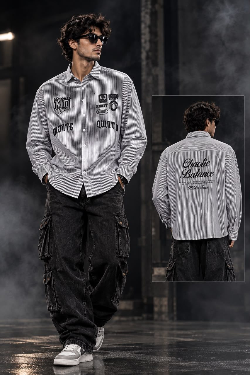 OVERSIZED FRONT AND BACK PRINT FULL SLEEVES SHIRT
