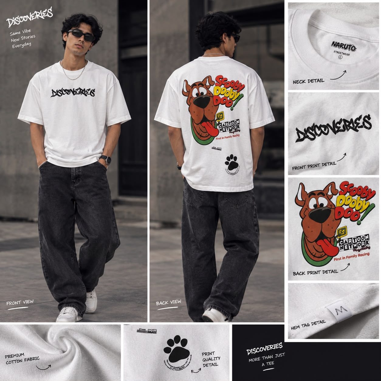 FRONT AND BACK PRINT OVERSIZED T-SHIRT