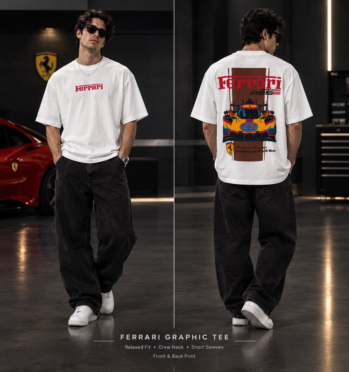 FRONT AND BACK PRINT OVERSIZED T-SHIRT