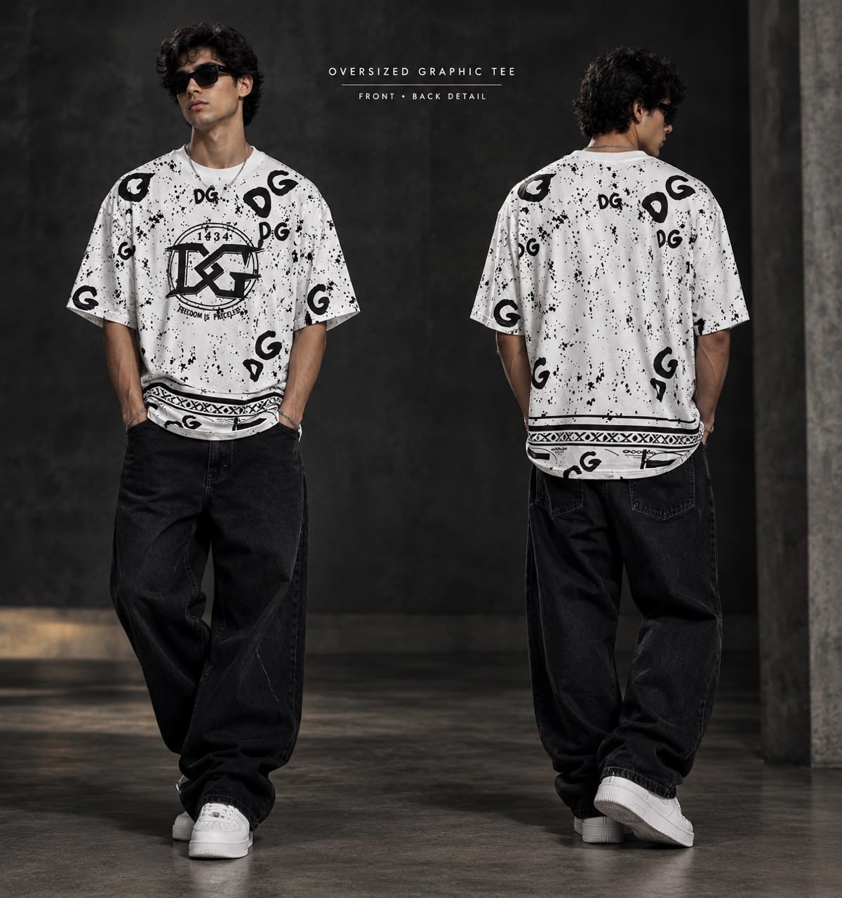 FRONT AND BACK PRINT OVERSIZED T-SHIRT