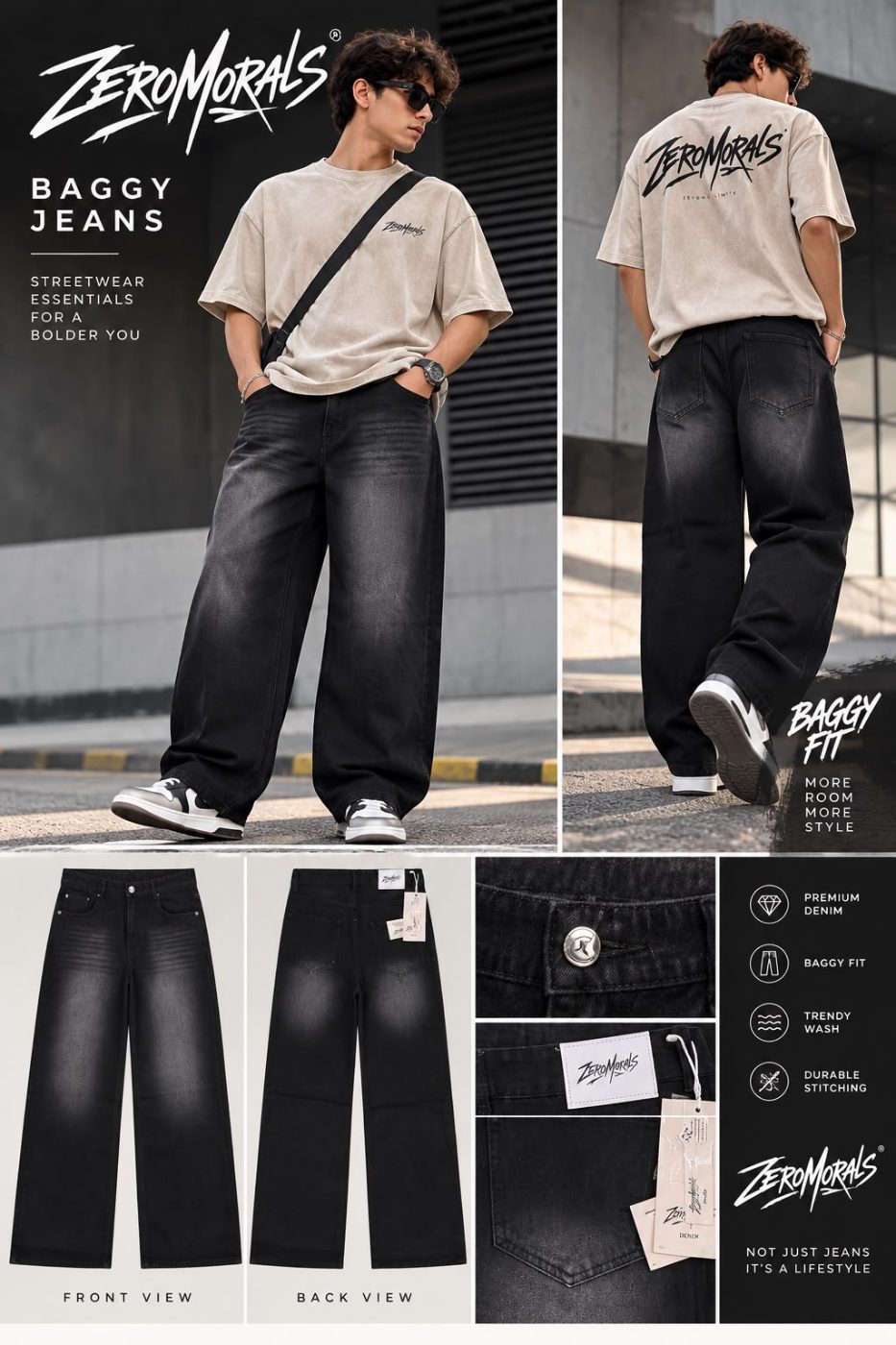 BAGGY WIDE LEG JEANS