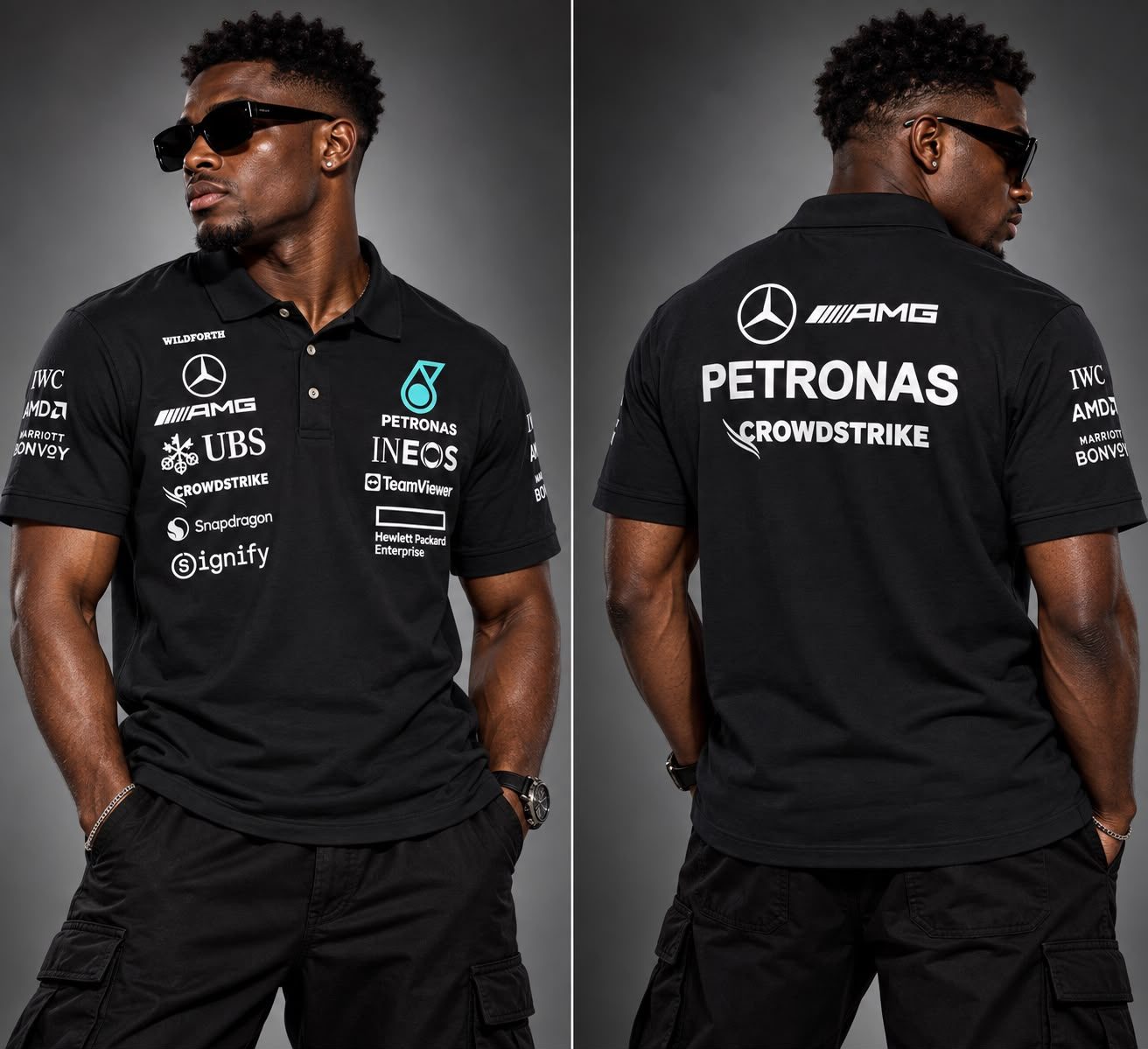FRONT AND BACK PRINT COLLOR T-SHIRT