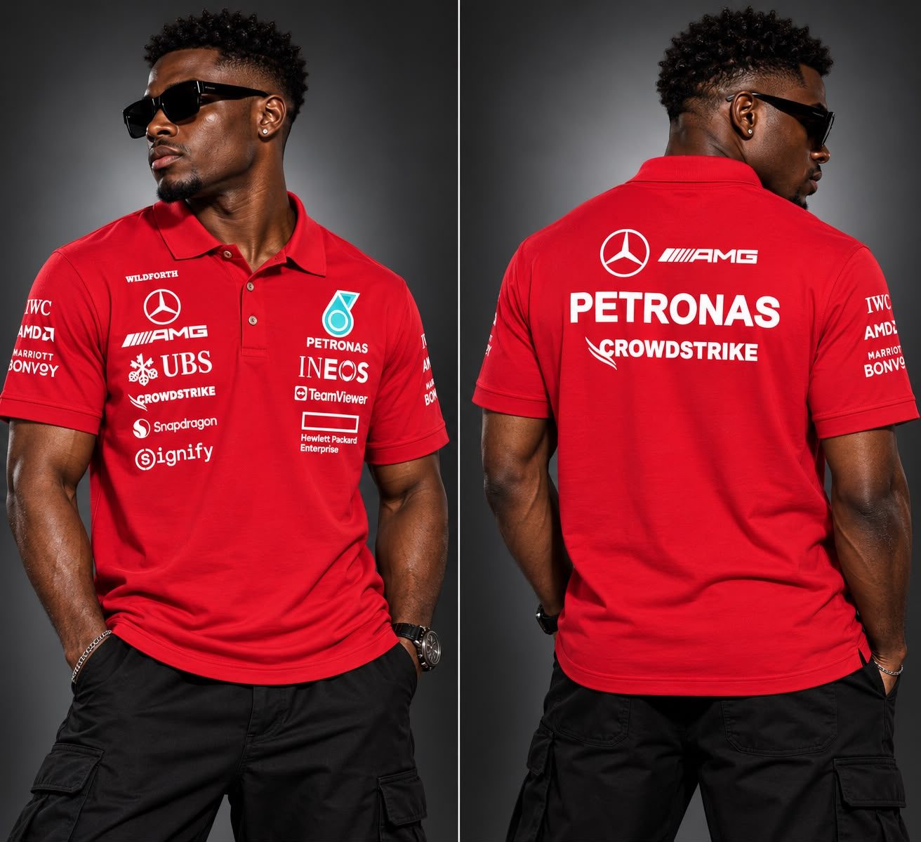 FRONT AND BACK PRINT COLLOR T-SHIRT